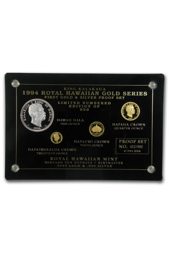 1994 4-Piece Hawaiian Gold & Silver Proof Set (King)