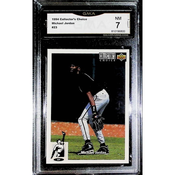 1994-95 Upper Deck Collector's Choice Michael Jordan Chicago Bulls #23 GMA 7 NM MLB Baseball Trading Card
