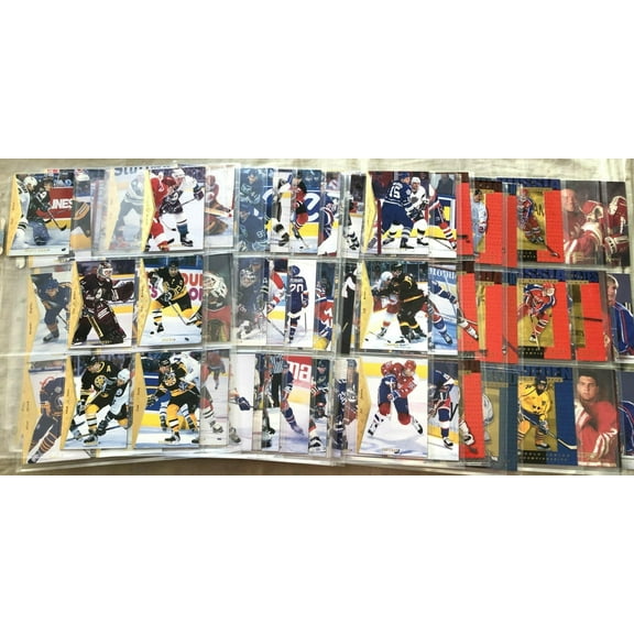 1994-95 Upper Deck SP NHL Hockey partial card set in Ultra Pro sheets