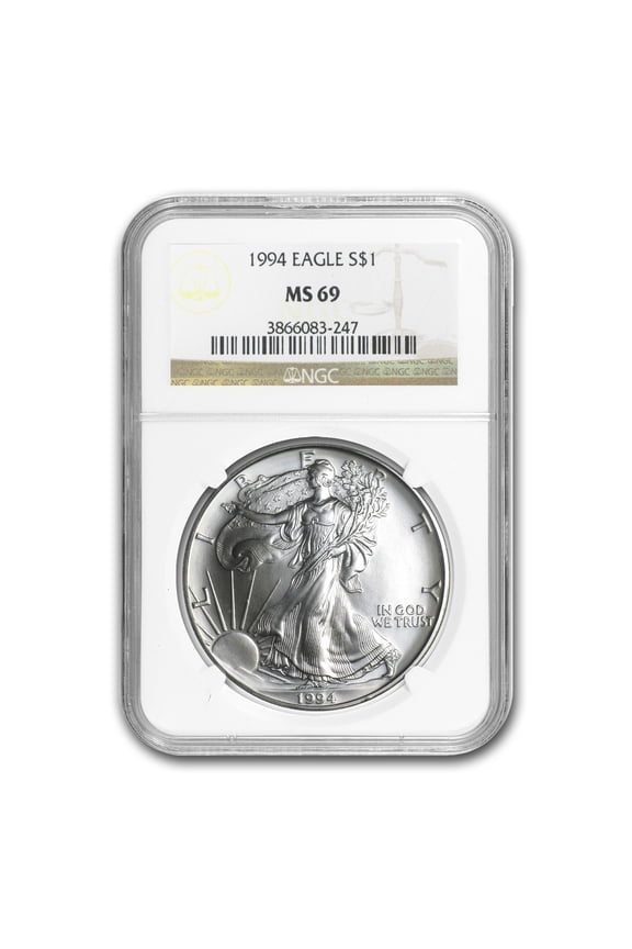 1994 American Silver Eagle MS-69 NGC