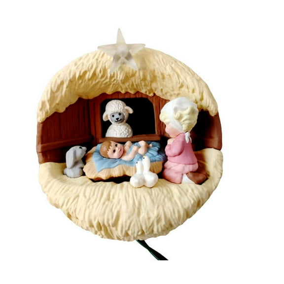 1994 Away in a Manger (Light) Hallmark Keepsake Ornament QLX7383