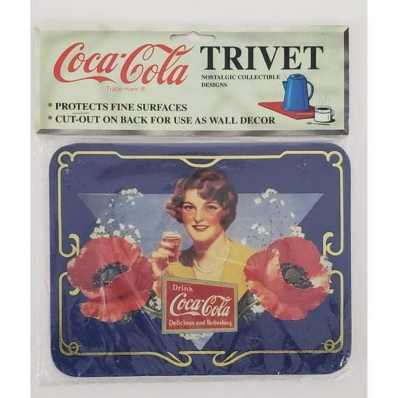 1994 Coca-Cola Nostalgic Collectible Design Metal Tin Trivet 8.5" x 6.5"
