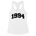 thumbnail image 1 of 1994 College Style Tank Top Fitted Racerback Women's X-Large White, 1 of 5