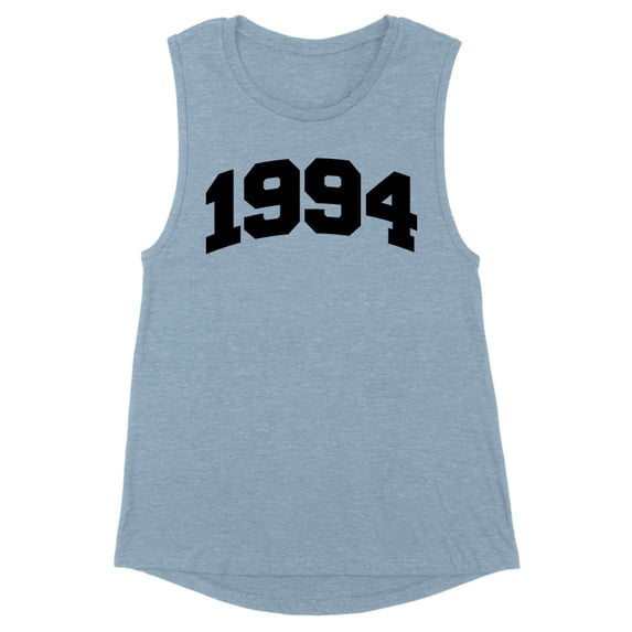 1994 College Style Women's Muscle Tank X-Large Stonewash Denim