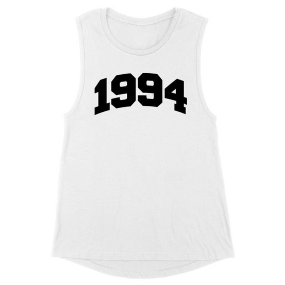 1994 College Style Women's Muscle Tank X-Small White