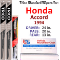thumbnail image 1 of 1994 Honda Accord Wiper Blades (Set of 3) w/Rear Wiper, 1 of 3