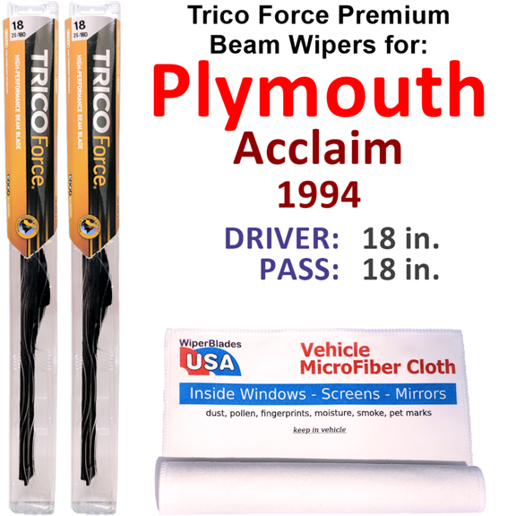 1994 Plymouth Acclaim Performance Beam Wipers (Set of 2)