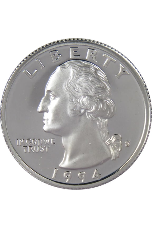1994 S Washington Quarter Choice Proof 90% Silver 25c US Coin Collectible