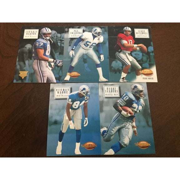 1994 Skybox Premium Football Detroit Lions Team Set 5 Cards