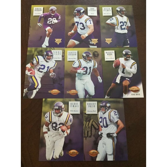 1994 Skybox Premium Football Minnesota Vikings Team Set 8 Cards