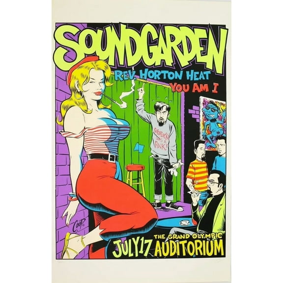 1994 SoundGarden Concert Poster Wall Art print is es 11 x 17 Inch Poster