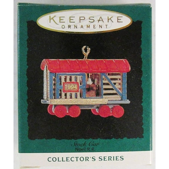 1994 Stock Car (Noel R.R.) Hallmark Keepsake Christmas Tree Ornament - QXM511-3