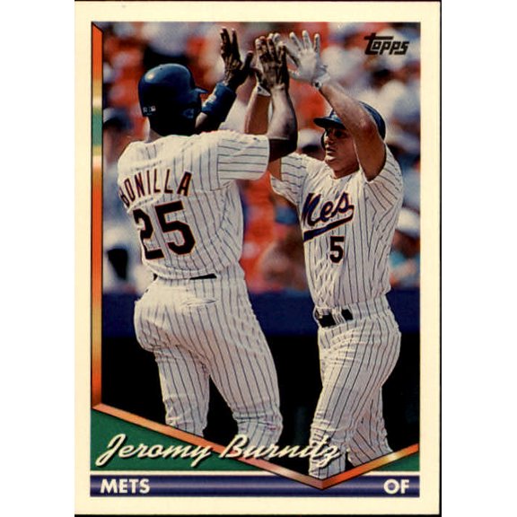 1994 Topps #122 Jeromy Burnitz MLB Baseball Trading Card