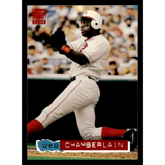 1994 Topps Stadium Club Wes Chamberlain #432 Philadelphia Phillies MLB Baseball Trading Card
