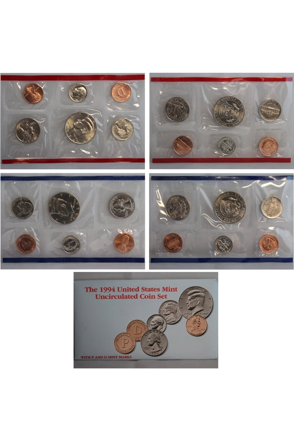 1994 U.S. Mint Set 10 Coins Collectible OGP Set