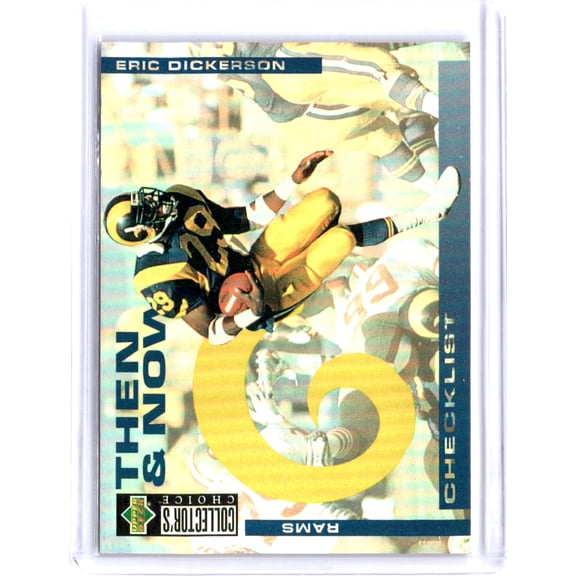 1994 Upper Deck Collector's Choice Then & Now Eric Dickerson Los Angeles Rams NFL Football Trading Card
