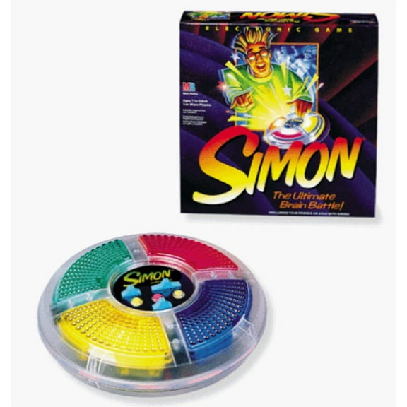 Open Box 1994 Vintage Simon Electronic Game (Clear Body; Full Size)