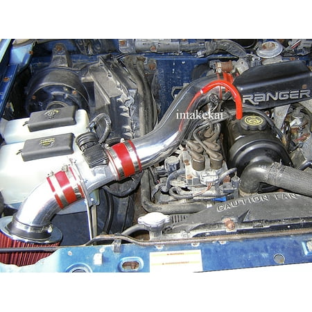 1995 1996 1997 Ford Ranger 2.3L / 95 96 97 Mazda B2300 2.3 l4 Engine Air Intake Kit Systems (RED)