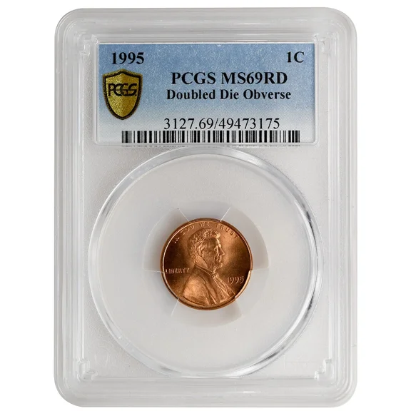 United States 1995 Lincoln Cent Copper Coin, MS69RD PCGS Doubled Die Obverse Rare Coin