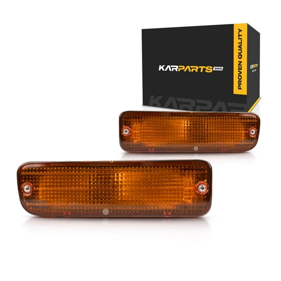 For 1995-2000 Toyota Tacoma Turn Signal Light Driver and Passenger Side Pair | Base/DLX/SR5 Models | Amber Lens | For TO2530122, TO2531122 | 81520-35110, 81510-35110