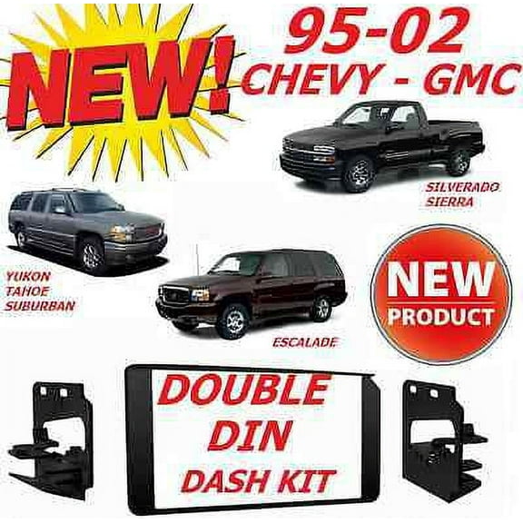1995-2002 GM FULL SIZE TRUCK & SUV DOUBLE DIN CAR STEREO INSTALLATION DASH KIT