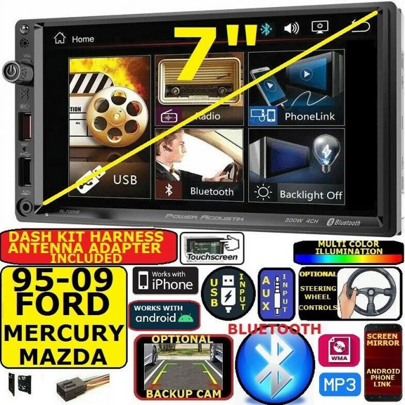 1995-2009 FORD MERCURY MAZDA BLUETOOTH USB SD AUX CAR RADIO STEREO PACKAGE