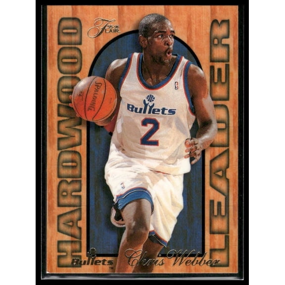 1995-96 Fleer Flair Hardwood Leader #27 Chris Webber Washington Bullets Basketball Card