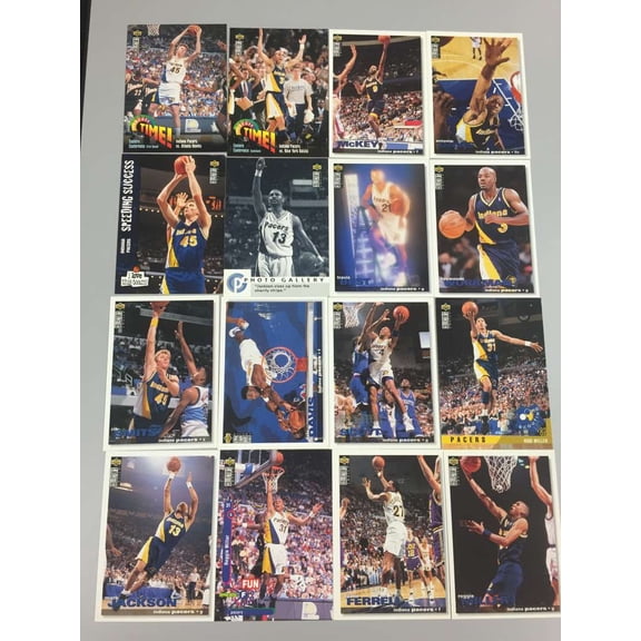 1995-96 UD Collector's Choice Indiana Pacers Team Set 16 Cards