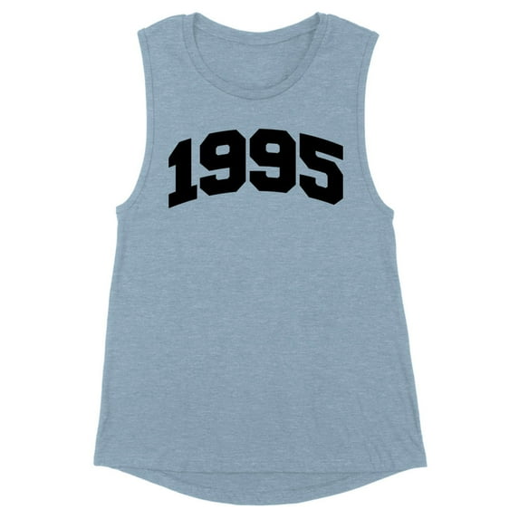 1995 College Style Women's Muscle Tank 2X-Large Stonewash Denim