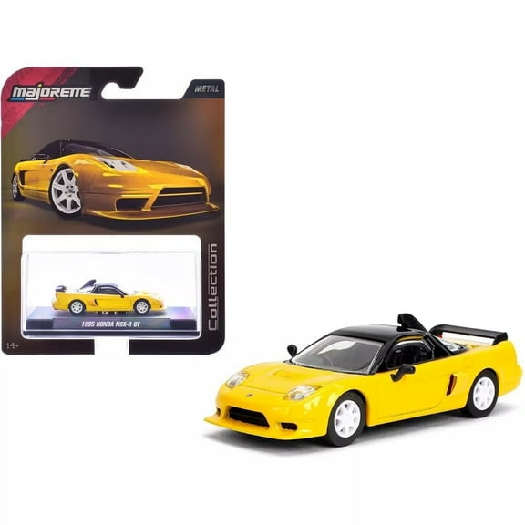 1995 Honda NSX-R GT RHD (Right Hand Drive) Yellow with Black Top "Collection" Series 1/64 Diecast Model Car by Majorette