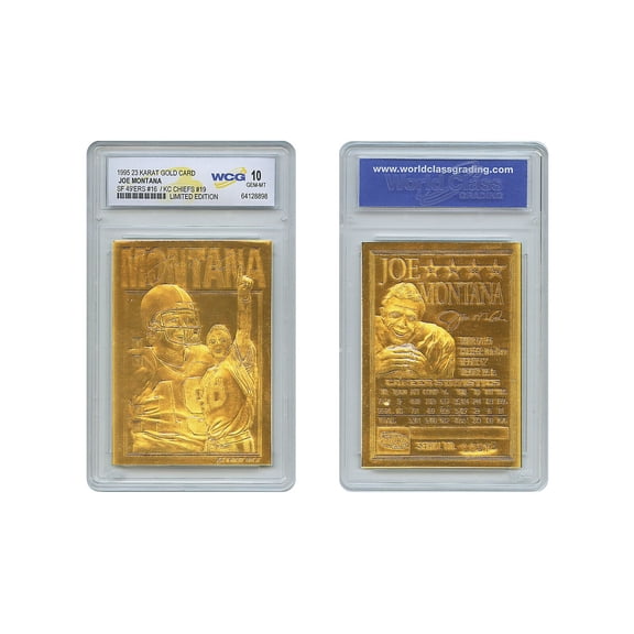 1995 JOE MONTANA SF 49ers / KC Chiefs 23K Gold Card - GM10