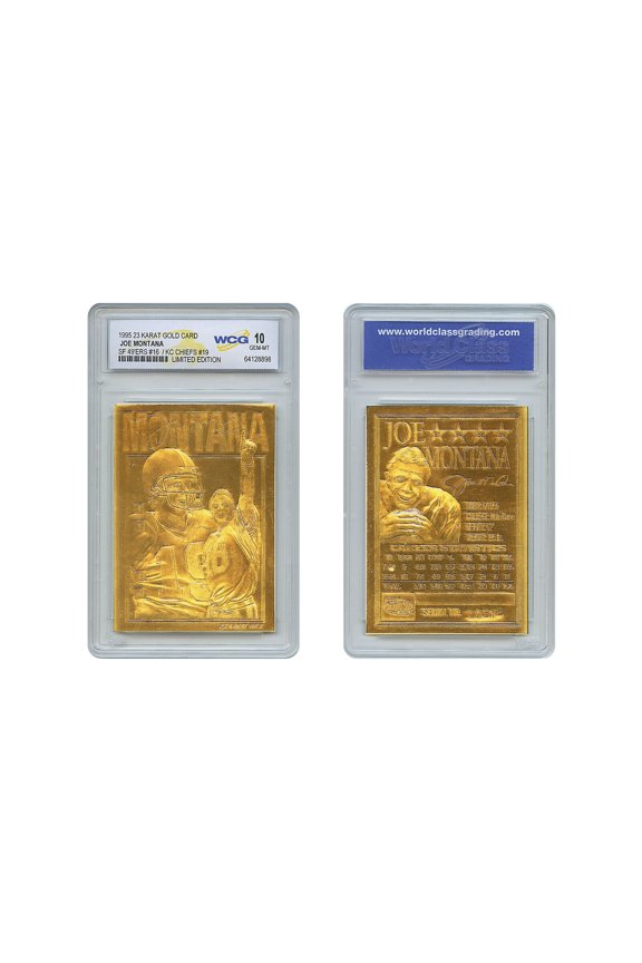 1995 JOE MONTANA SF 49ers / KC Chiefs 23K Gold Card - GM10