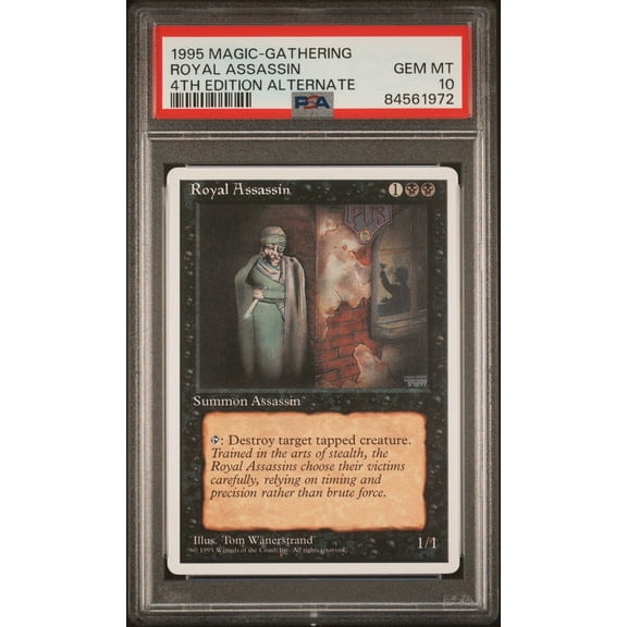 1995 Magic: The Gathering Fourth Edition 4th Edition Alternate Royal Assassin #157 PSA 10
