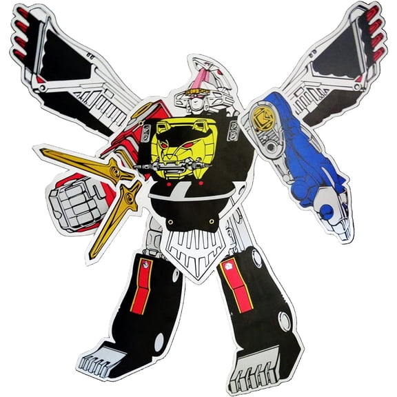 1995 Mighty Morphin Power Rangers Megazord Jointed Wall Party Decoration - 25 inches Tall