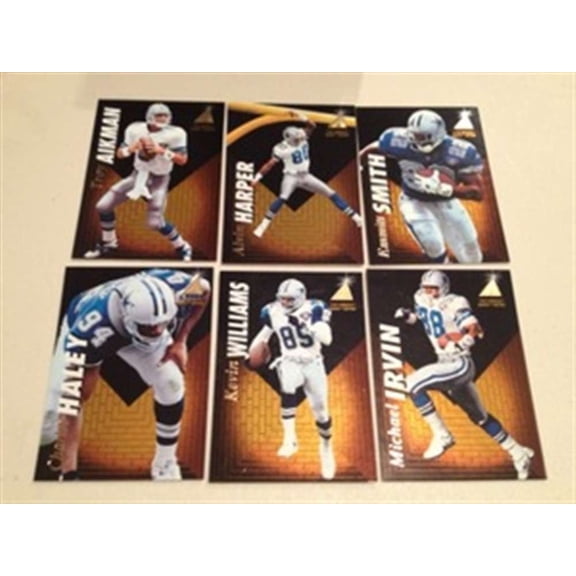 1995 Pinnacle Zenith Dallas Cowboys Team Set 6 Cards Troy Aikman Emmitt Smith