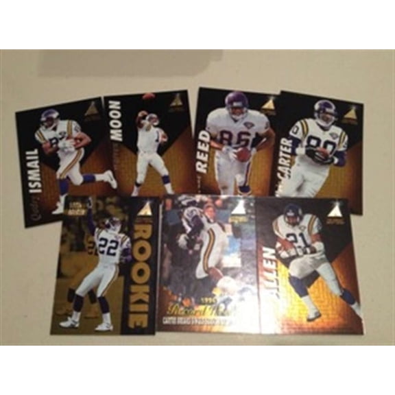 1995 Pinnacle Zenith Minnesota Vikings Team Set 7 Cards Warren Moon Cris Carter