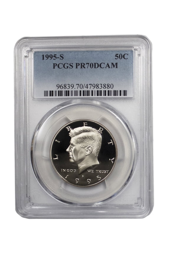 1995-S Kennedy Half Dollar PCGS PR70DCAM Clad Proof  Graded Coin