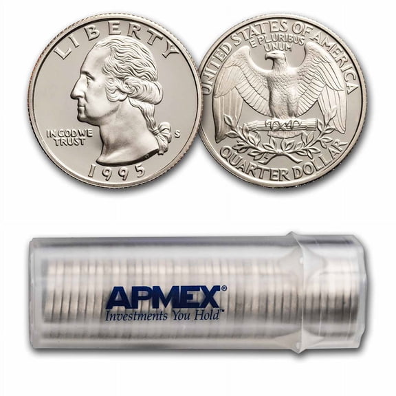1995-S Washington Quarter 40-Coin Roll Proof