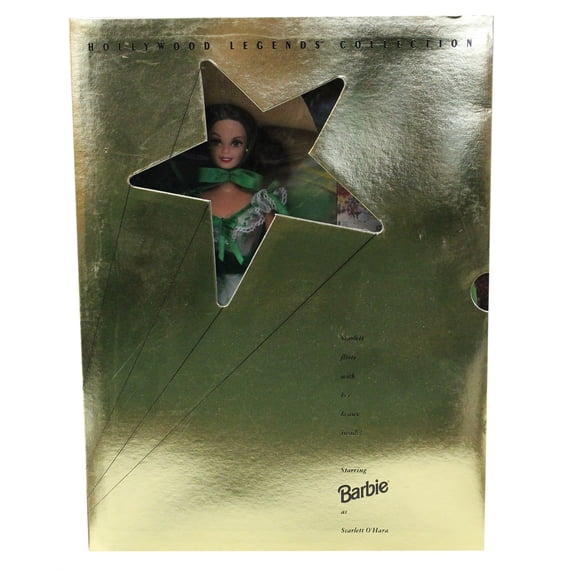 1995 Scarlett O'Hara White and Green Dress Barbie, NRFB, (12997) Damaged Box