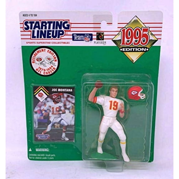 1995 Starting Lineup Joe Montana Retirement Edition Kansas City Chiefs
