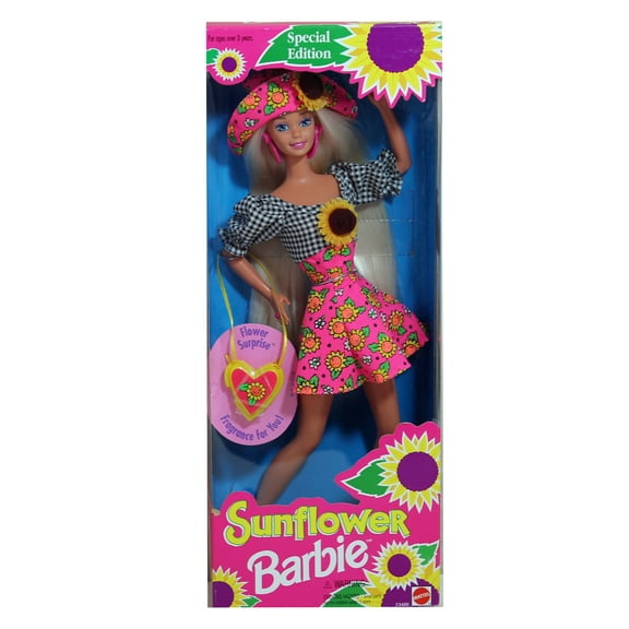 1995 Sunflower Barbie, NRFB, (13488) Non-Mint Box