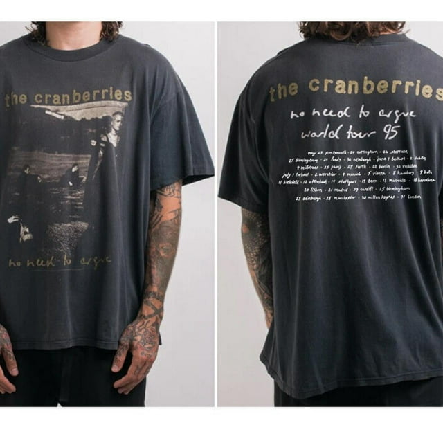 1995 The Cranberries No Need To Argue Tour TShirt 2 sided black tee