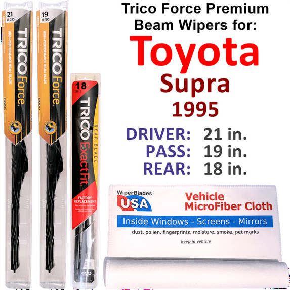 1995 Toyota Supra Performance Beam Wipers (Set of 3) w/Rear Wiper