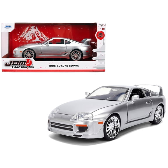 1995 Toyota Supra Silver Metallic "JDM Tuners" Series 1/24 Diecast Model Car by Jada