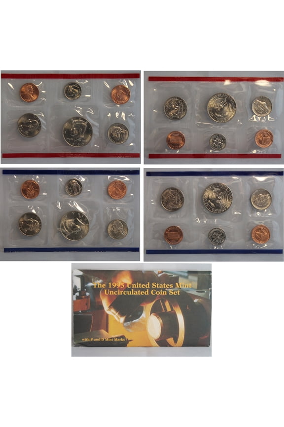 1995 U.S. Mint Set 10 Coins Collectible OGP Set