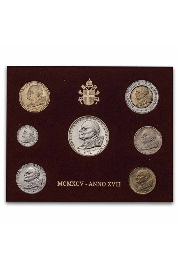 1995 Vatican City Pope John Paul II 7-Coin Set BU (OGP)
