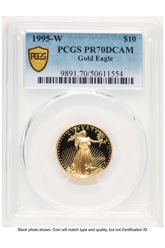 1995-W $10 1/4 oz American Gold Eagle Coin PCGS MS70 - HAT507477002