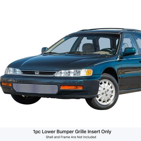 1996-1997 Honda Accord 304 Stainless Steel Polished Finish 8X6 Horizontal Billet Stainless Steel Billet Grille