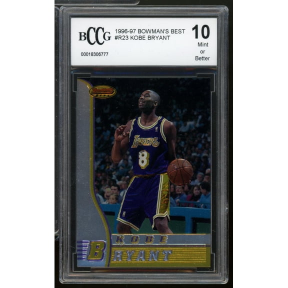 1996-97 Bowman's Best #R23 Kobe Bryant Rookie Card BGS BCCG 10 Mint+