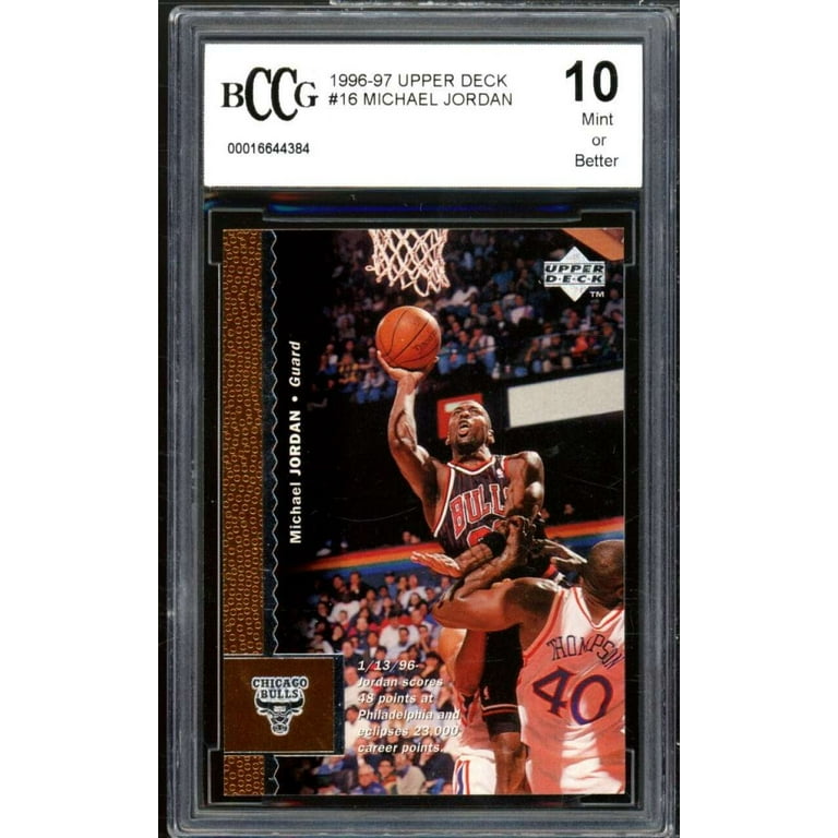 1996-97 Upper Deck #16 Michael Jordan Card BGS BCCG 10 Mint+